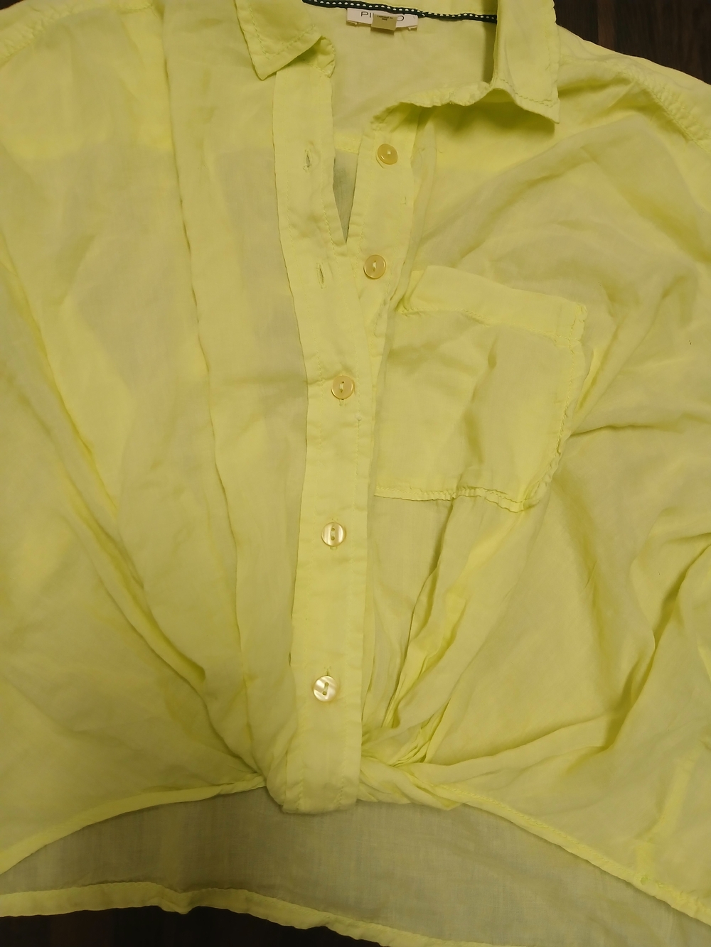 Pilcro Pale Yellow Button-Down Shirt - Picture 5 of 8